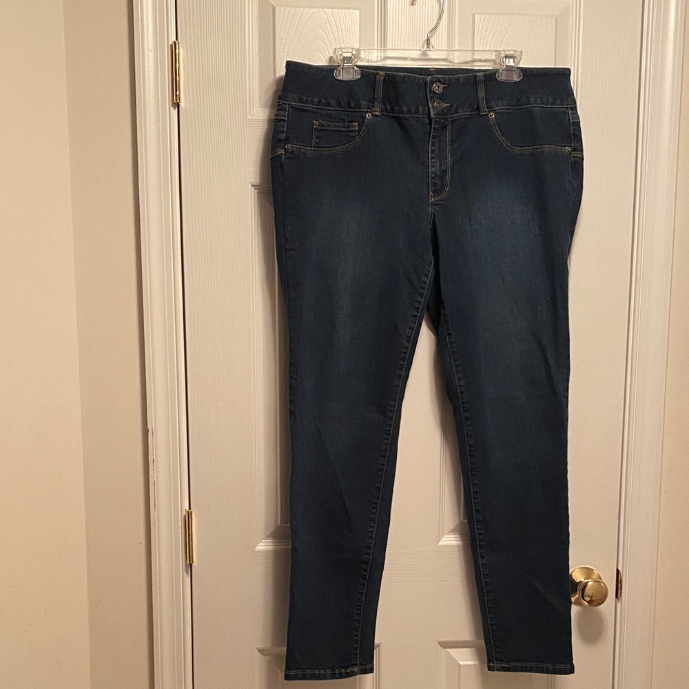 Bongo Plus Dark Wash Skinny Jeans…size 16W